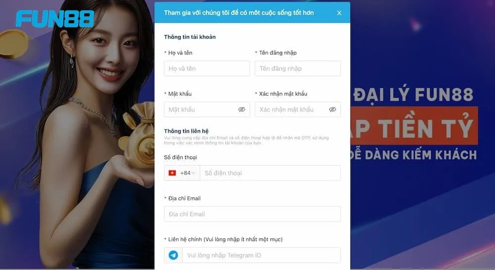 Hoàn tất đăng ký đại lý để nhận mã định danh Affiliate độc quyền